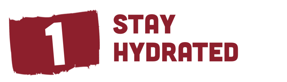 number 1 label stating stay hydrated