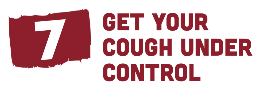 number 7 label stating get your cough under control